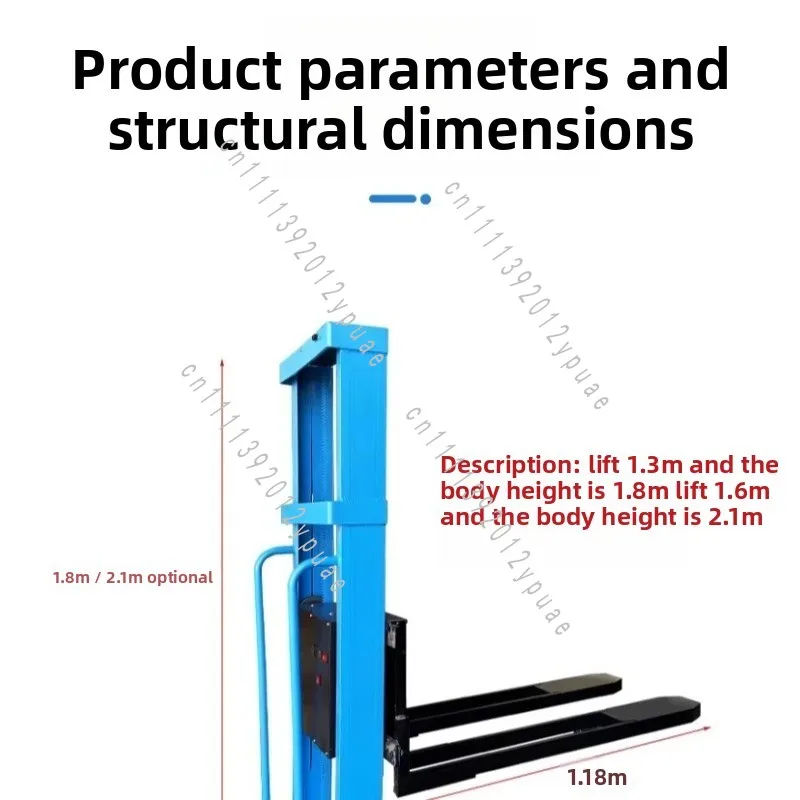 1 Ton Portable Truck-Mounted Electric Forklift Remote Control Automatic Self Lifting Cargo Loading Unloading Equipment