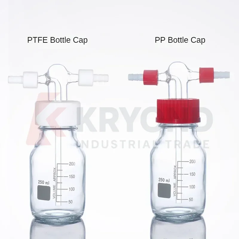 GL45 100ml 1000ml Screw Mouth Glass Washing Buffer Bottle with PTFE and PP Sealed Caps Original Product