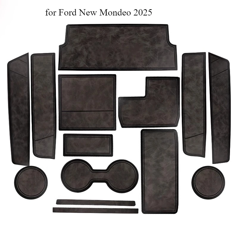 

Car Door Groove Mat Cup Mat for Ford New Mondeo 2025 Center Console Storage Box Mats Auto Gate Slot Cup Holder Pad