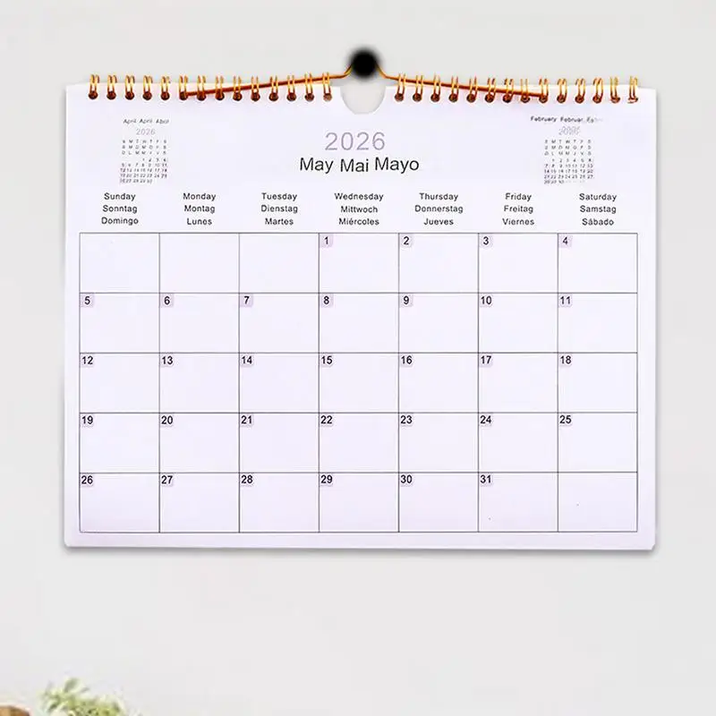 Calendar 2025 20252026 Calendar Planner Multilingual Coil Planner Agenda Organizer Scheduling For Home Office School Classroom