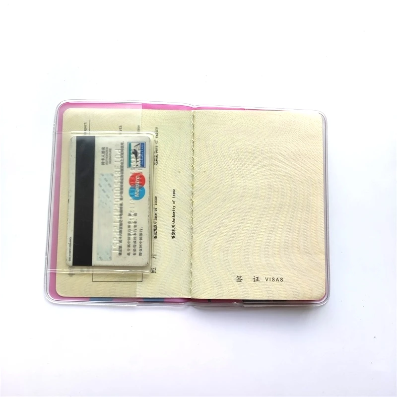 Disney PVC Passport Cover Frozen Elsa Mickey Winnie Cartoon Print Girls Boys ID Card Holder Travel Ticket Passport Case