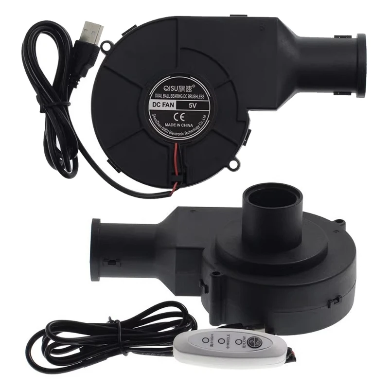 

5V USB Large Air Volume Fan with Air Outlet Blower Wood Fire BBQ Fan