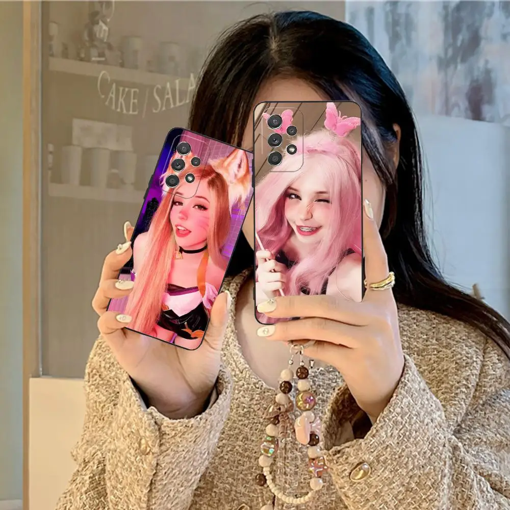 Belle Delphine Mobile Phone Case for Samsung Galaxy A56 55 54 53 52 51 36 35 34 23 16 15 5G Colorful Cover Cover Pretty Luxury