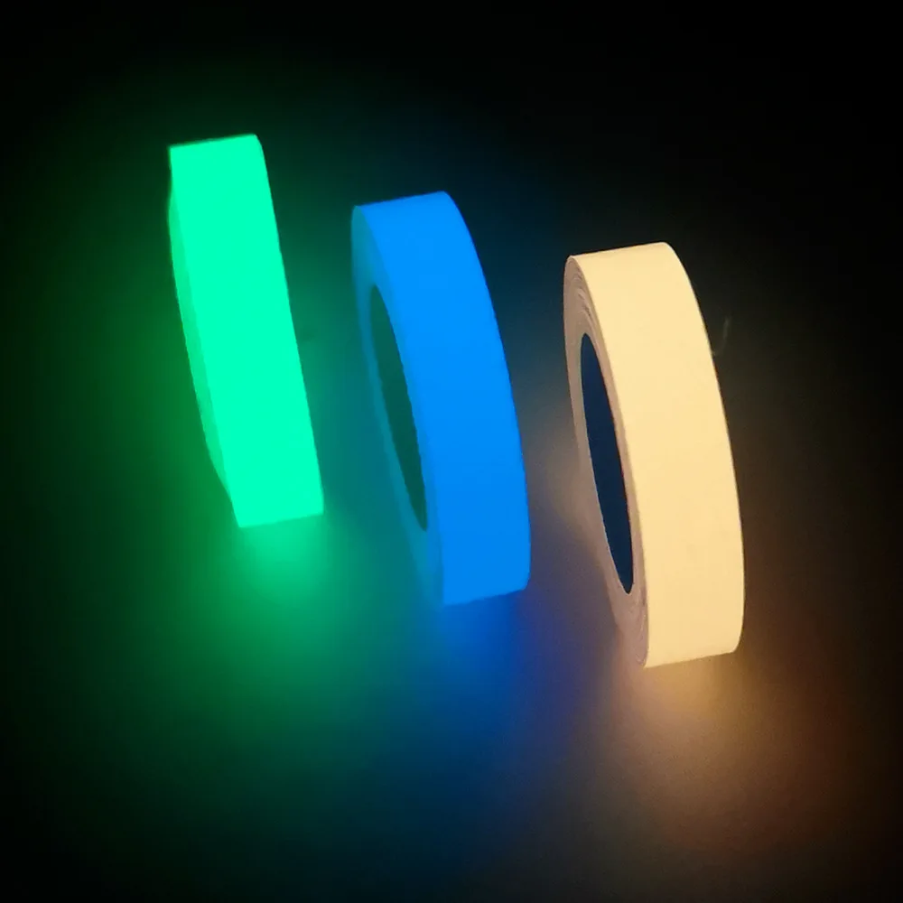 Glow In Dark Adhesive Tape Luminous Warning Sticker Fluorescent Strip For Fire Exit Stairway Home Improvement Safety