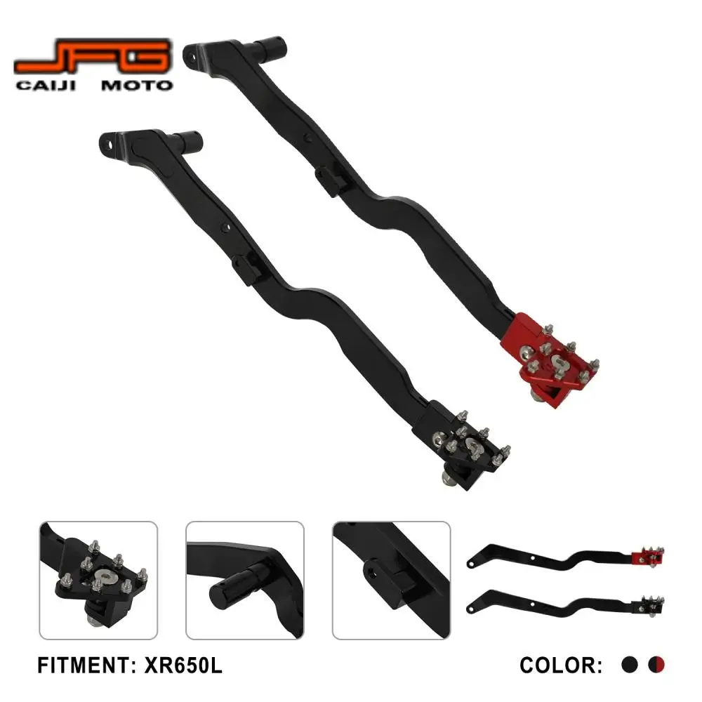 

Рычаги педали тормоза для Honda XR650L 1993-2024, алюминиевый внедорожный мотоцикл с ЧПУ, прочные аксессуары для электровелосипеда, черный, красный