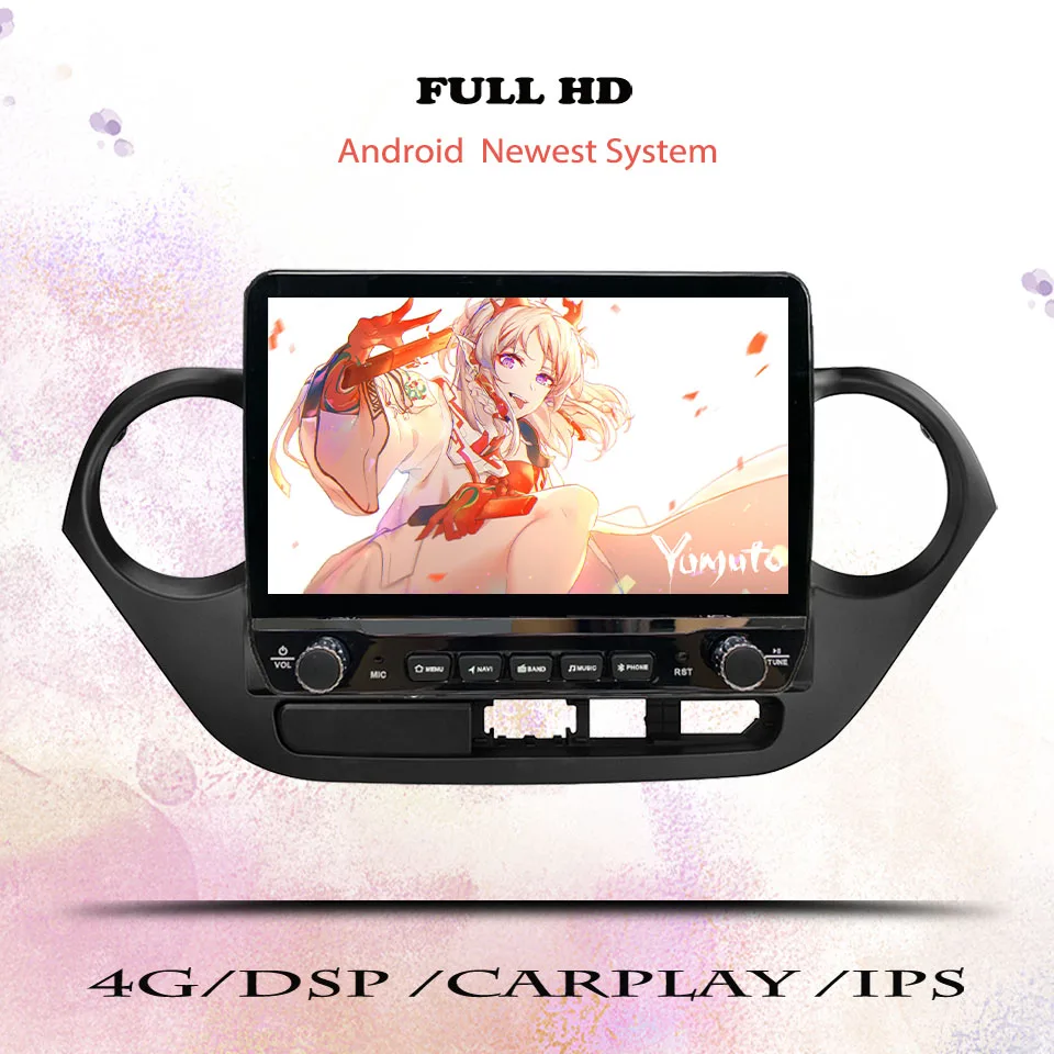 10’’ Car Autoradio AM FM Video Stereo Tape DVD Cassette For Hyundai i10 2013 - 2016 GPS Navi Car intelligent systems Carplay