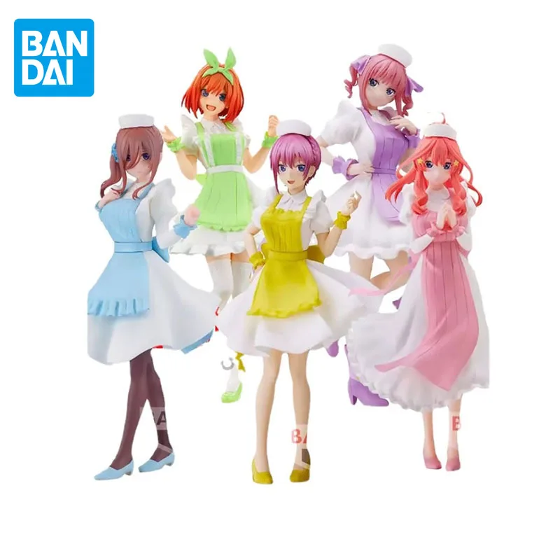 BANDAI Original The Quintessential Quintuplets Nakano Ichika Yotsuba Nurse Uniform Anime Action Figures Toys For Boys Girls Gift