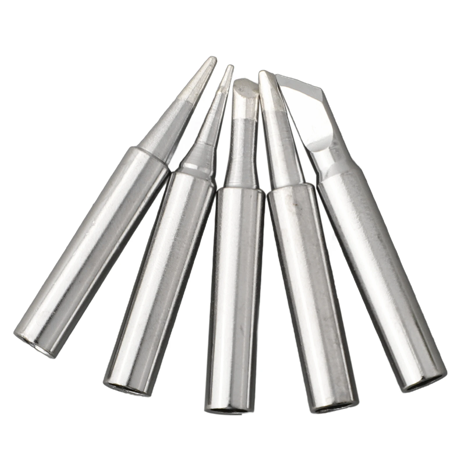Parts Soldering Iron Tip Silver 5pcs Copper Lead-free Replacement 936 Soldering Iron Tip I+B+K+3C+2.4D Brand New