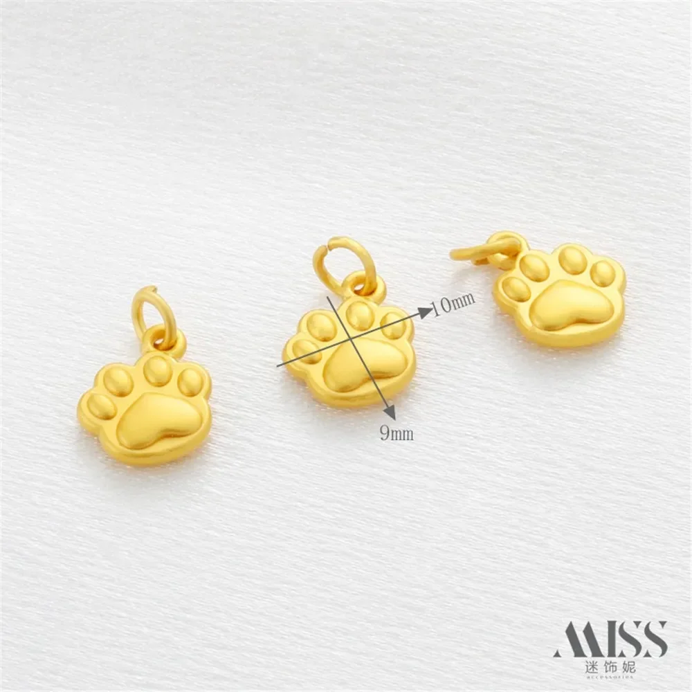 

18K Gold Color Retention Double-sided Butterfly Cat Claw Small Pendant DIY Handmade Bracelet Necklace Pendant Accessories