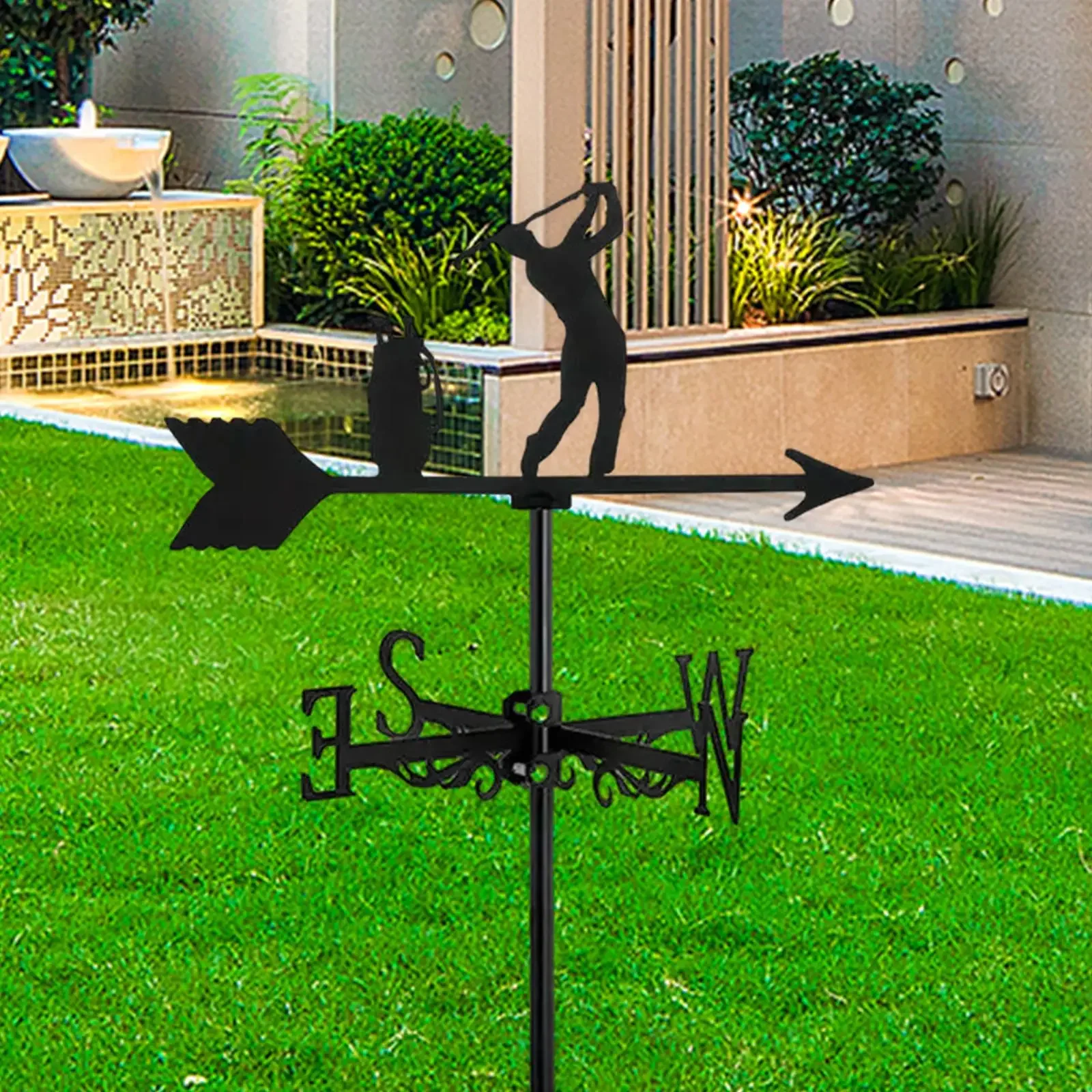 

Golf Boy Weather Vane, Explosive Crafts, Outdoor Garden Yard Yard Weather Vane, Art Home Iron, Statue Decoration, Course Sign