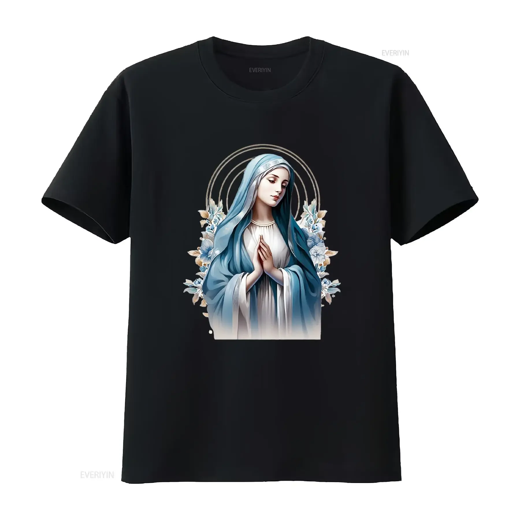 Our Lady of Immaculate Heart Blessed Virgin Mary Women T Shirt vintage Washed Slightly Soft Stretched Breathable graphic