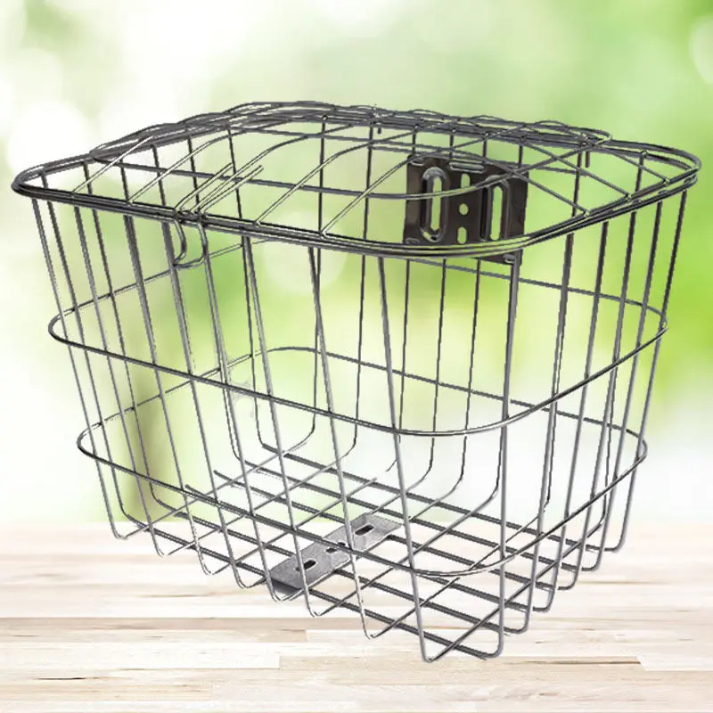 Stainless Steel Bicycle Basket with Cover 16 in/20 in/24 in/26 in/27 in/28 in Bicycle Front Rear Basket with Support Frame