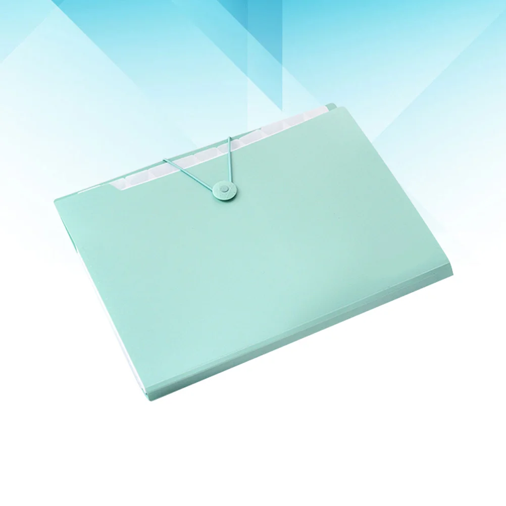 Cartella per fisarmonica in formato A4 da 1 pezzo, 5 tasche, organizer per file in plastica con chiusura a scatto, design dai colori vivaci per documenti e documenti