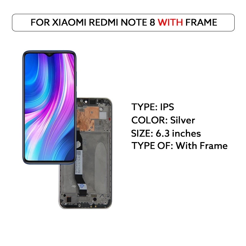 Voor Xiaomi Redmi Note 8 Lcd Touch Screen Digitizer Vergadering M1908C3JH M1908C3JG M1908C3JI Voor Redmi Note 8 Display Onderdelen