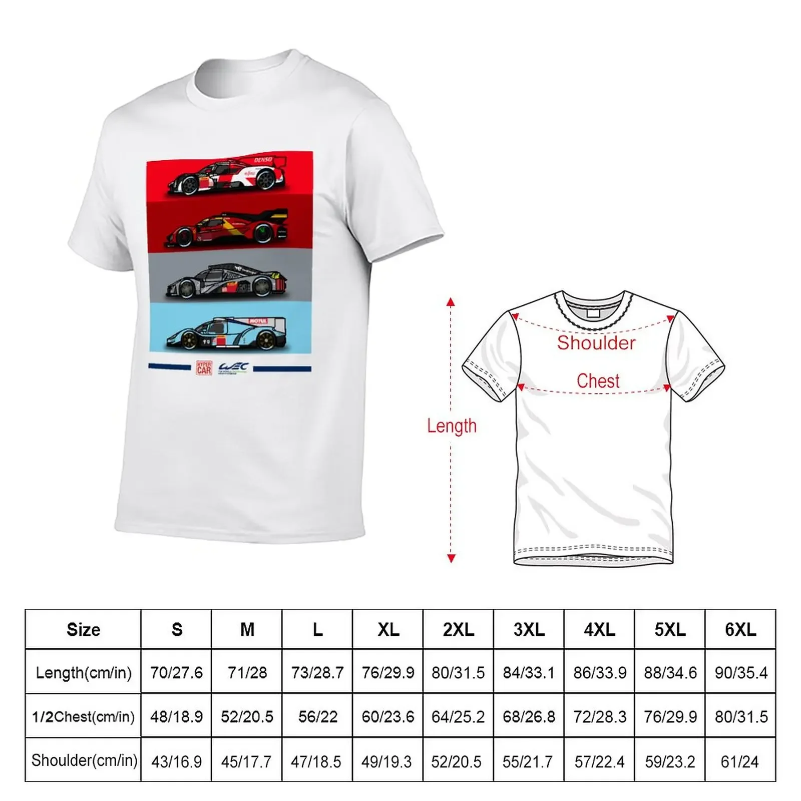 New WEC Le Mans Hypercar T-Shirt street wear anime t shirts graphic t shirts oversized t shirt Men's clothing