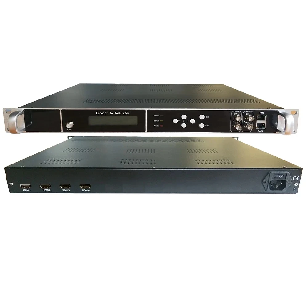 DVB-C ISDBT ATSC  H265 H264 Cable Front End HD TV HDMI to RF Modulator 4 8 12 16 24 Channel Encoder Modulator IP to RF DVB-T