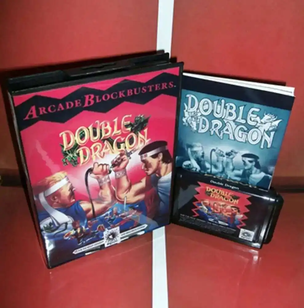 Двойной дракон с коробкой и ручным картриджем для 16-битной игровой карты Sega MD системы Megadrive Genesis