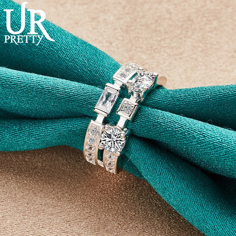 925 Sterling Silver 7-10# Charm AAA Zircon Ring for Woman Men Gifts Engagement Wedding Anniversary Fashion Jewelry 2