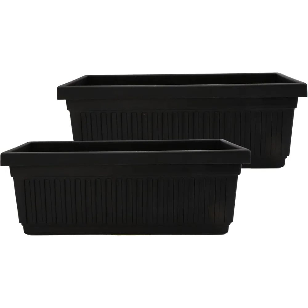 

Large Plastic Window Planter Box with Drainage for Balconies and Windowsills
