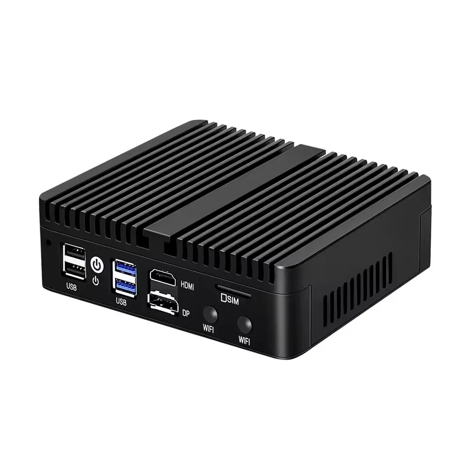 Metal Firewall Mini PC Upgraded Version X2B Intel Celeron J6412 N5105 J5005 6305 4x2.5G LAN pfSense Home Server Fanless Computer