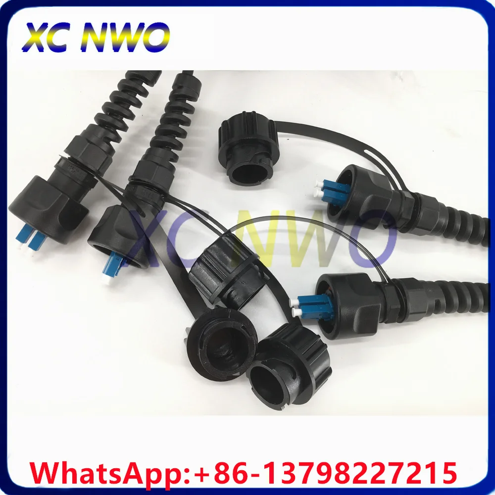SM G657A1 5.0mm 200M 4Cores Black Armored TPU Cable,ODVA-LC(Duplex) to ODVA-LC(Duplex) Fiber Patch Cord with PCD310 Reel,TE