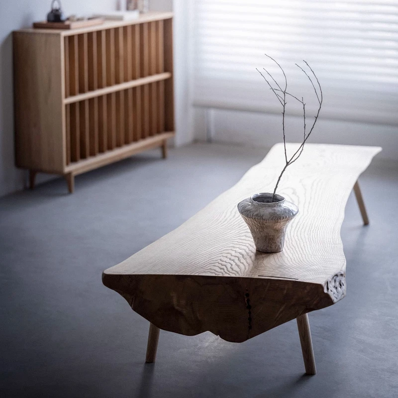 

Japanese tatami bay window coffee table ash wood tea table