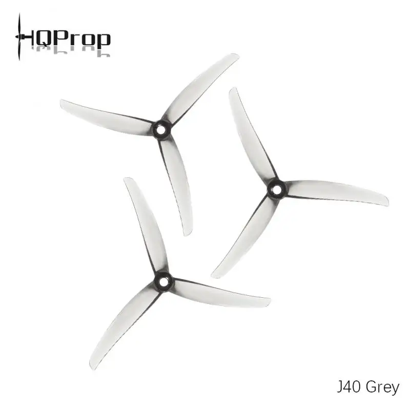 ใบพัด HQprop Juicy Prop J40 5.1X4X3 สีเทา CW CCW โพลีคาร์บอเนต ขนาด 5.1 นิ้ว สำหรับโดรนแข่ง FPV RC อะไหล่