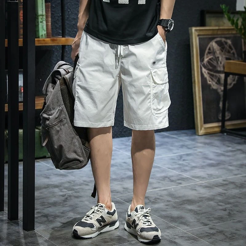 Men's Summer Lightweight Cargo Shorts Casual Loose Fit 5 Inch Inseam Workout Shorts Plus Size Streetwear Hip Hop Shorts