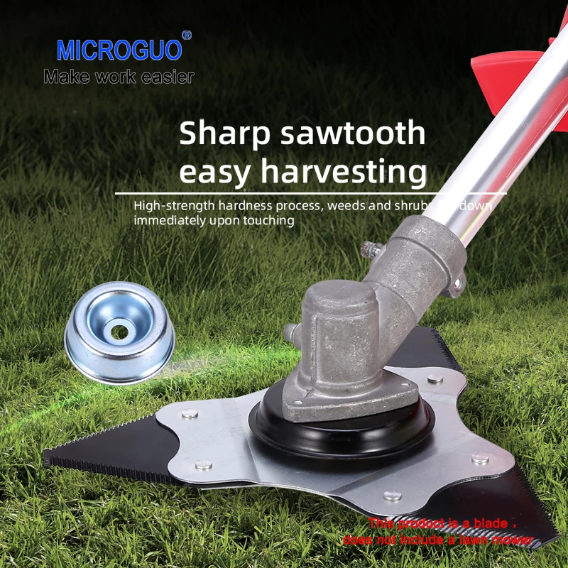 Косилка MICROGUO с треугольным лезвием M1 Дюймовая режущая головка для кошения газонов, болтов и толстых ветвей. Садовый инструмент.