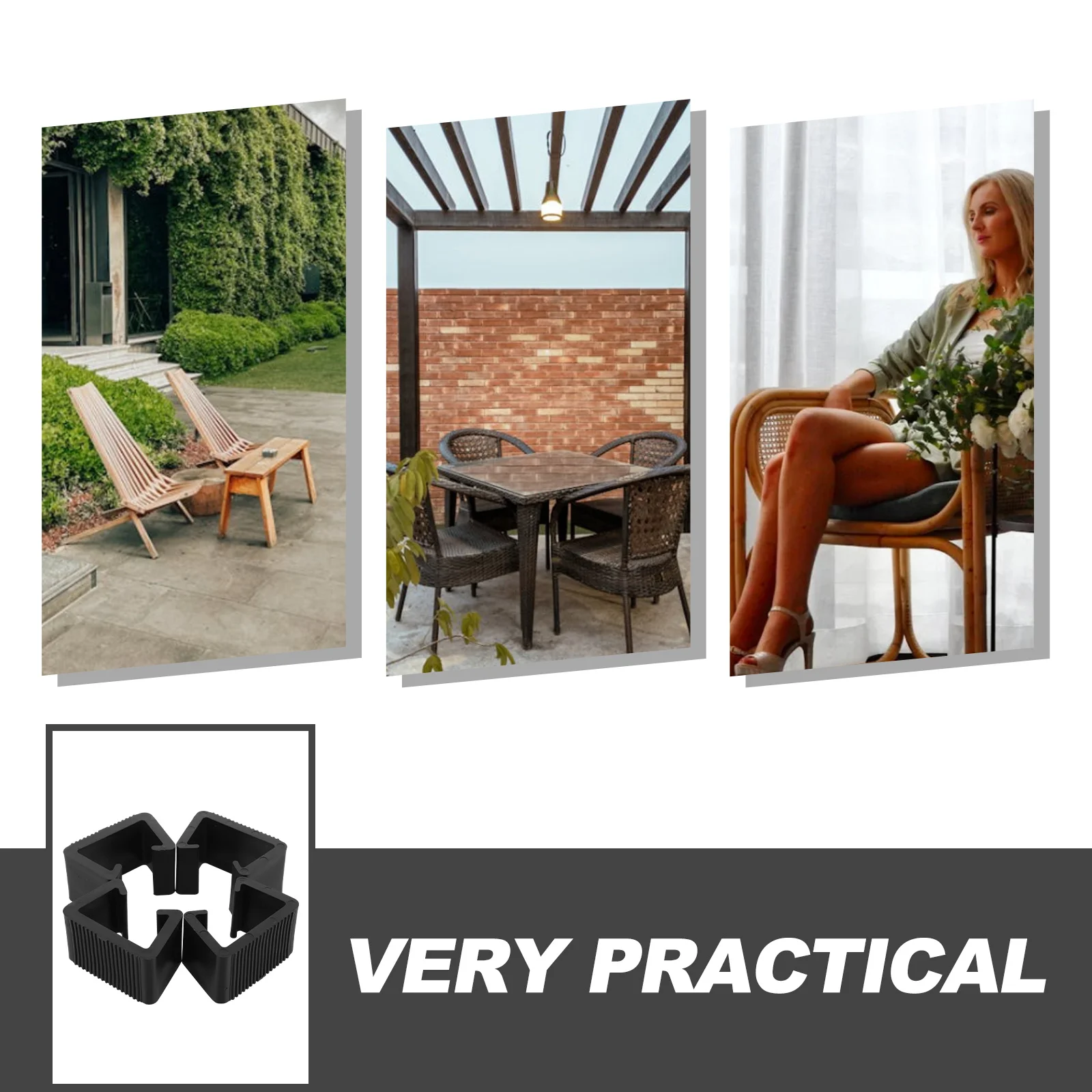 

4pcs Wicker Fasteners Outdoor Chair Connectors Sectional Garden Modular Furniture Connection Furniture