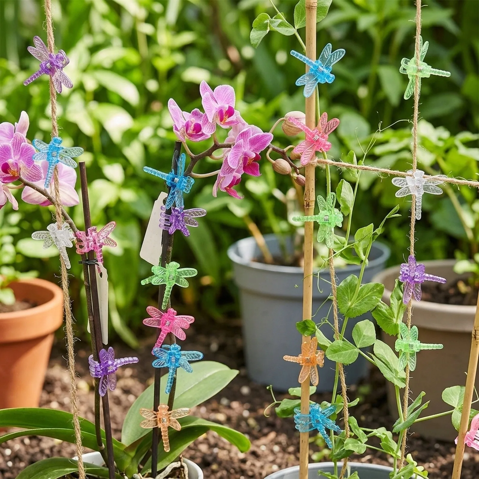 High Quality New Arrival Practical Vine Fix Clip Dragonfly Orchid Yard Colorful Flower Garden Supplies High Quality