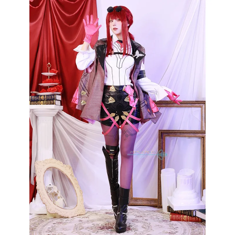 

ss13Kafka Game Honkai Star Rail Kafka Косплей Костюм Парик Полный комплект для Хэллоуина Карнавальная вечеринка Аниме Cos Sexy S