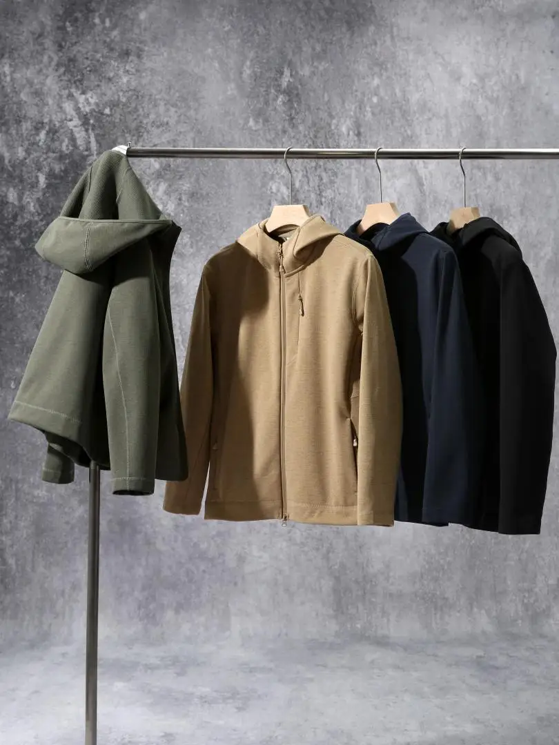 Functional Unisex Warm Fleece Sports Casual Jacket AirproHeat PH Technology Square Pattern Hooded Coat for Men And Women