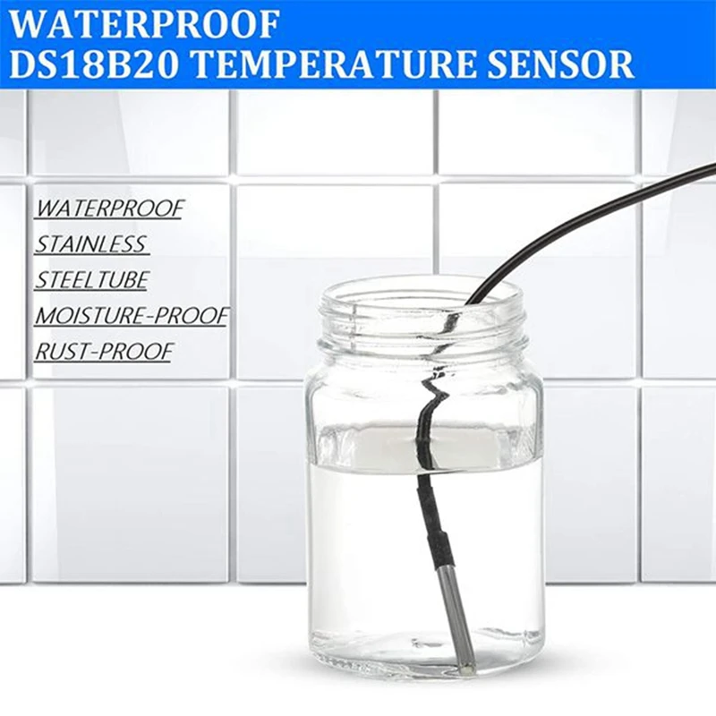 HOT SALE 20 Pieces Of Waterproof DS18B20 Digital Temperature Sensor Probe 100Cm/39.3In Cable