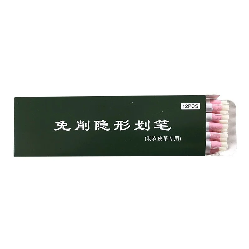 12 PCS/Lot Pen Leather Clothes No Dust Painting Pen White Crayon Eliminate Line Color After Ironing Tailoring Sewing Accessories
