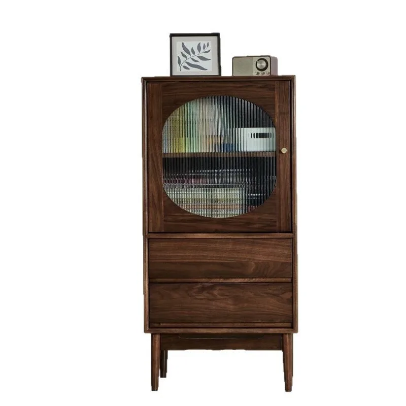 

Simple solid wood wine cabinet, living room storage, Nordic TV side cabinet, sofa corner
