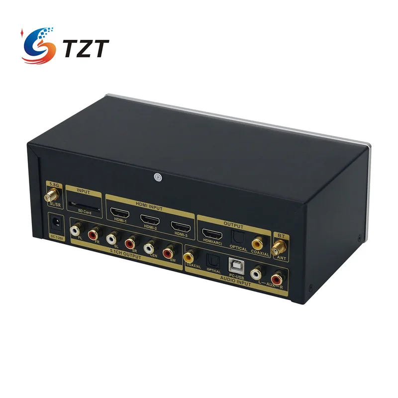 TZT Black Panel UD951C-PRO+ Flagship Version DSD Digital Turntable Audio Decoder ES9038PRO DAC QCC5125 Support 5.8GHz Transmissi