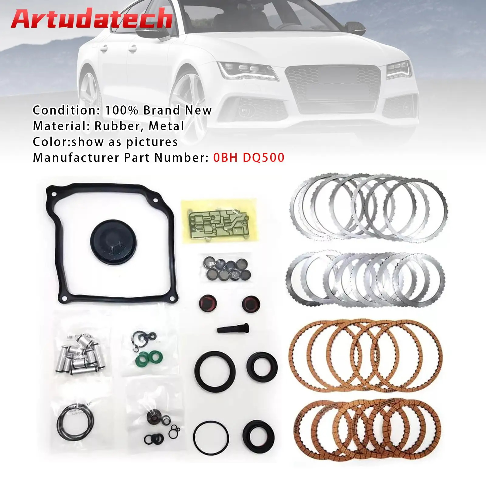 

Artudatech Auto Transmission Master Rebuild Kit Overhaul Clutch Plate 0BH DQ500 For VW Car Accessories