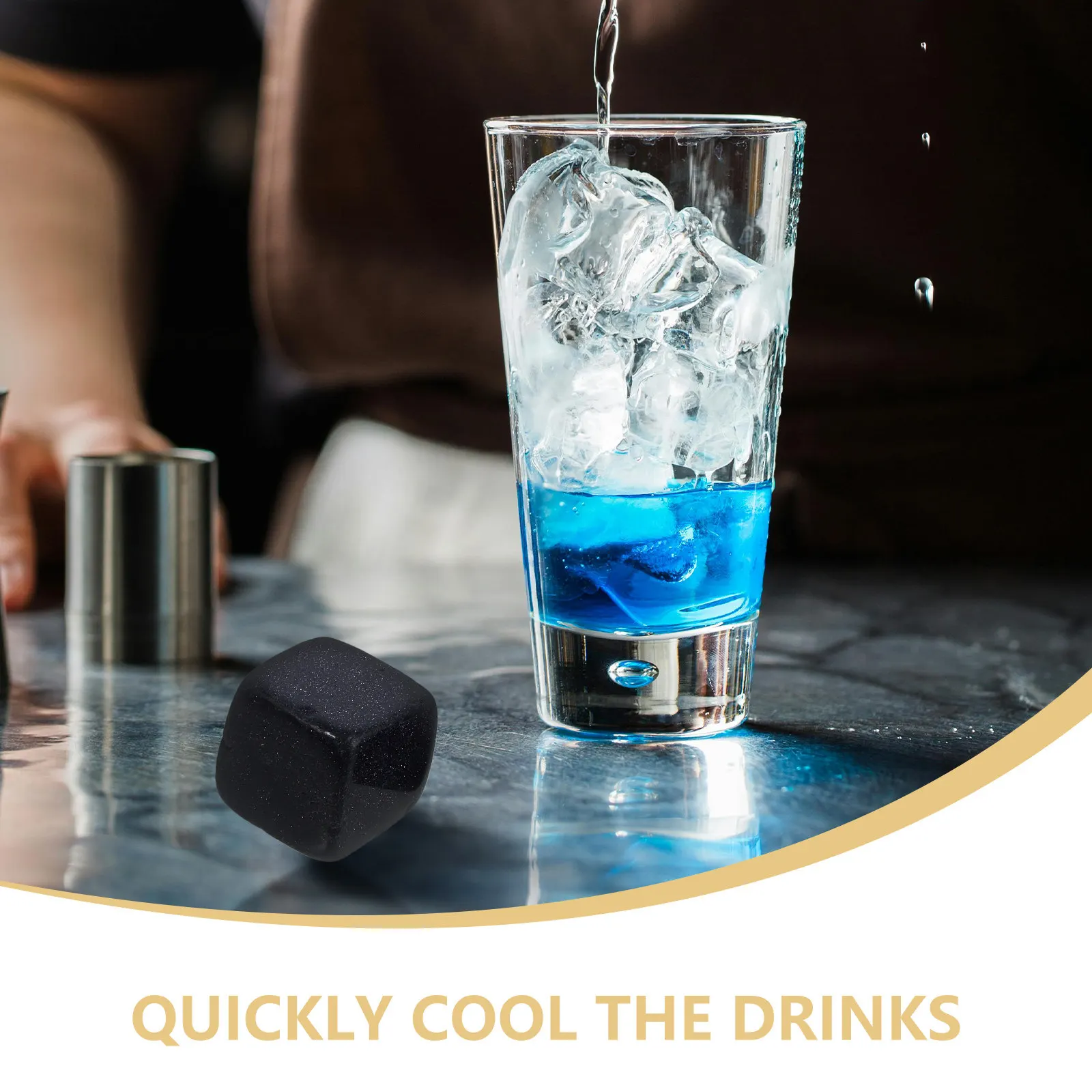 1 Bag Whiskey Quartz Beverage Stones Ice Cubes Reusable Drinking Stones Whiskey Rocks Gift for Women - view 4