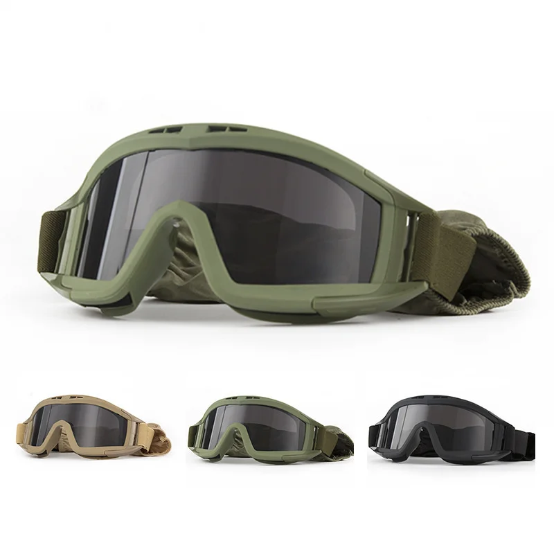 

3.0 thick tactical glasses desert army fan special outdoor shooting CS equipment/locust goggles