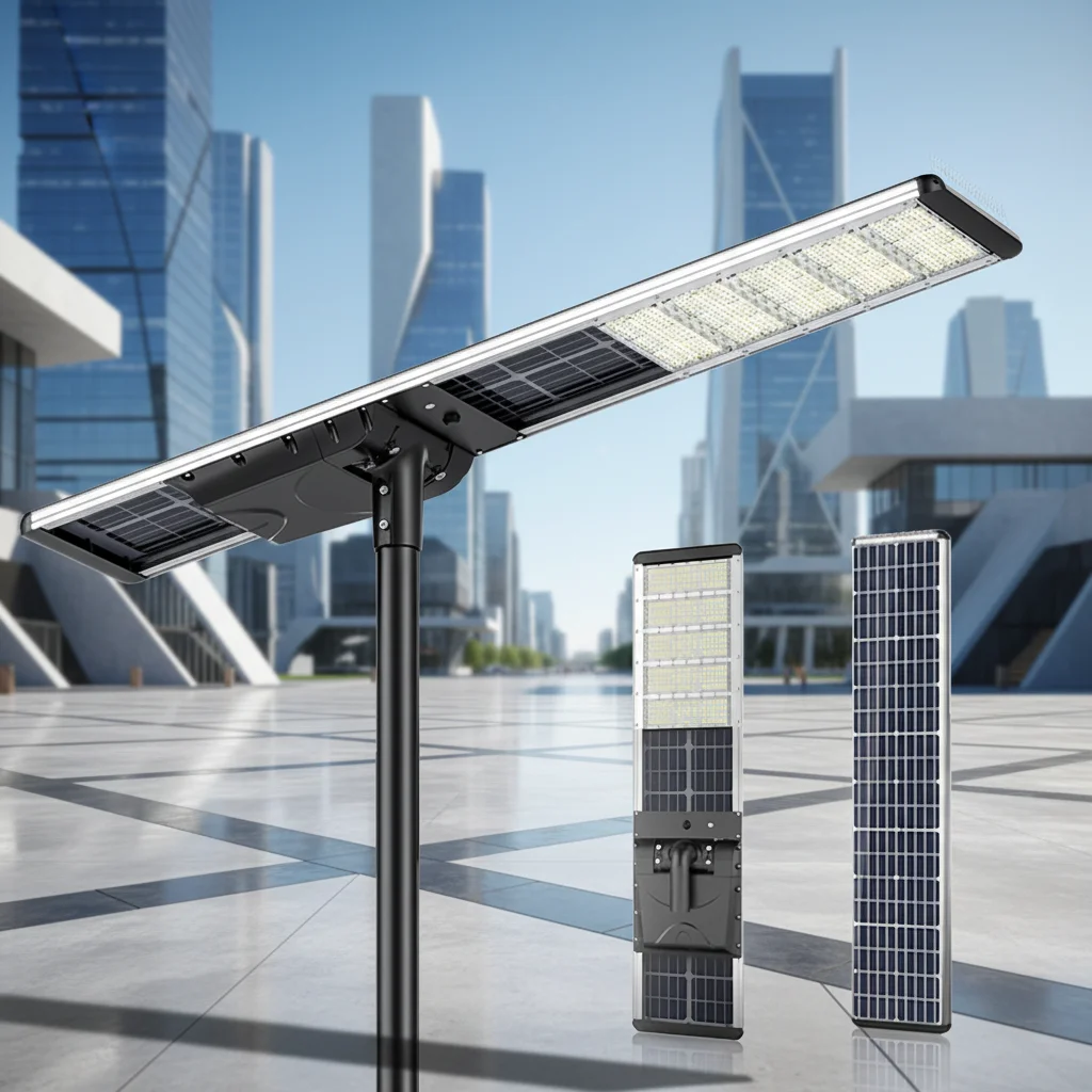 30W-150W Integrated Solar Street Light IP66 LED Outdoor Solar Powered for Highway Pathway