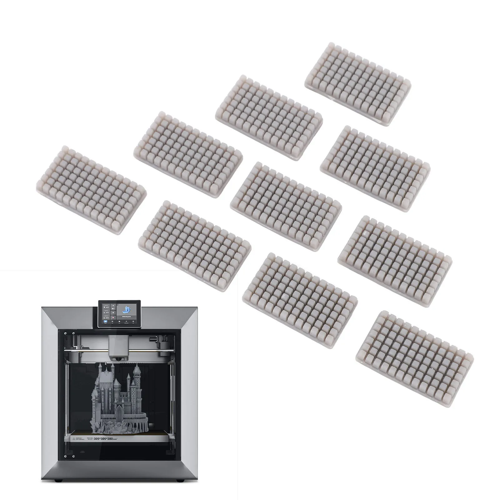 

Hot End Silicone Nozzle Brush Nozzle Wiper Fit for QIDI Plus 4 3D Printer Hot End Silicone Brush 27x15x4.7mm