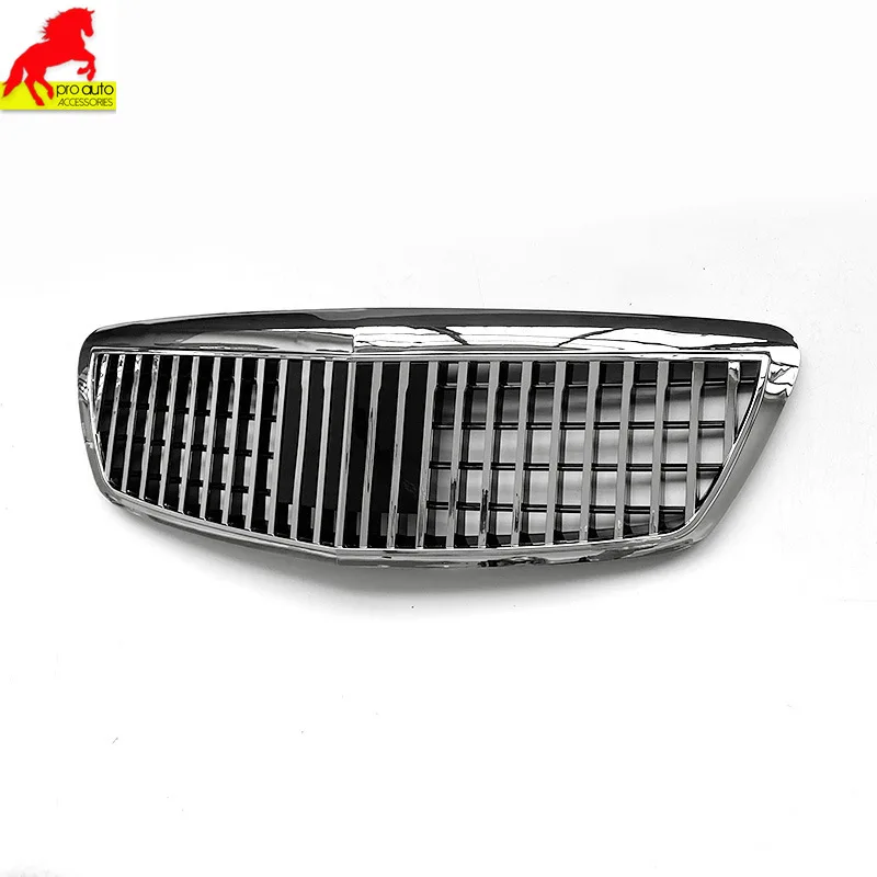 Front Bumper Grille Mesh Grill ABS for Mercedes Benz S Class W221 2005-2008 Maybach Style Racing Grills Car Styling Accessories