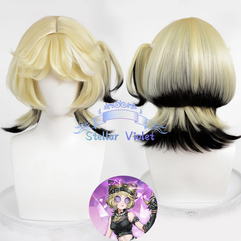 ميكانيكي تريسي ريزنيك شعر مستعار تأثيري مقاومة للحرارة لعبة الهوية الخامس ميكانيكي تأثيري بيروكات صناعية 32 سنتيمتر شعر مستعار بني/ذهبي هالوين