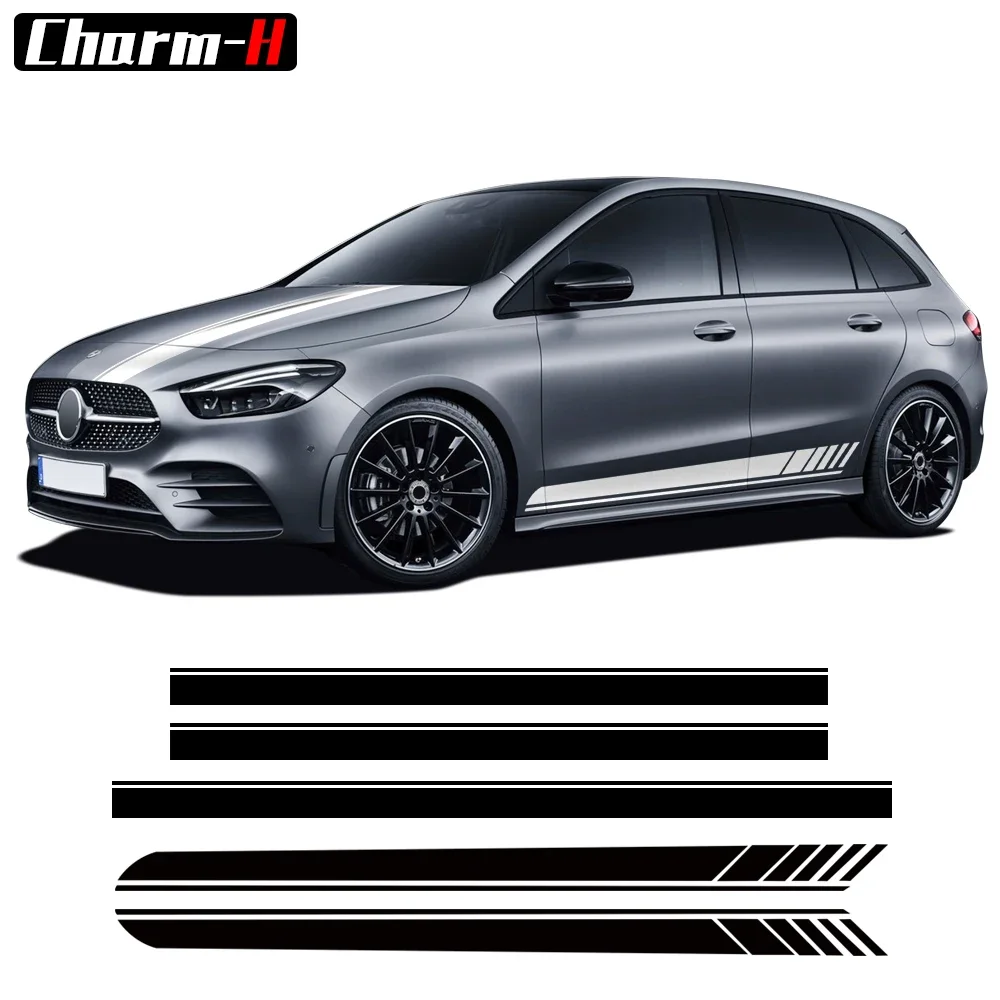 

Edition 1 AMG Styling Door Side Skirt Sticker Bonnet Roof Rear Stripes Kit Decal for Mercedes Benz B Class W246 W247 B180