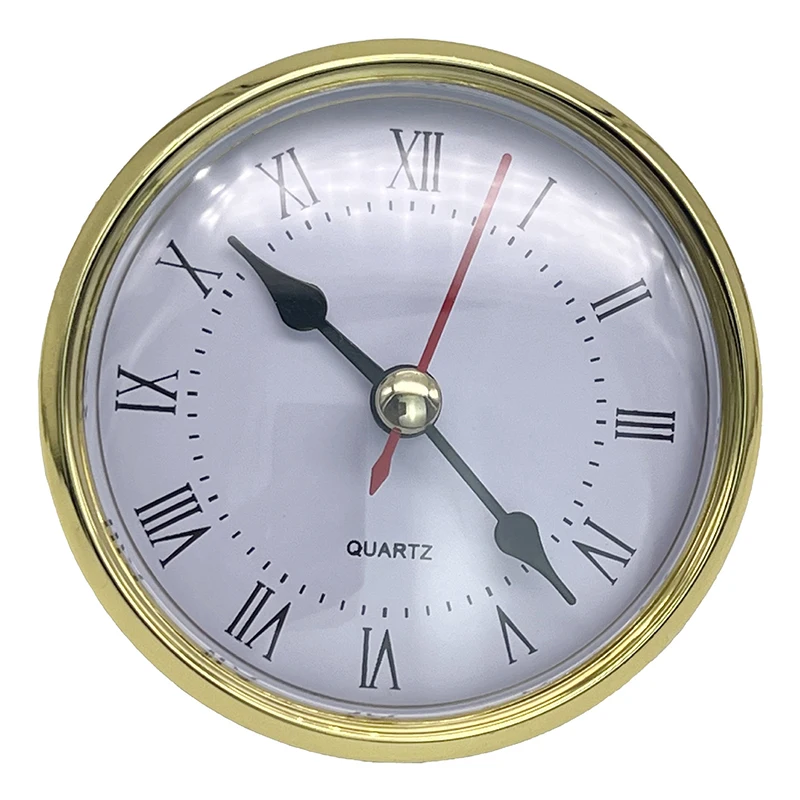 Classic Clock Craft Quartz Movement Dia.80mm Round Clocks Insert Roman Number Little Clock Arabic Numbers Wall Decor 2Colors