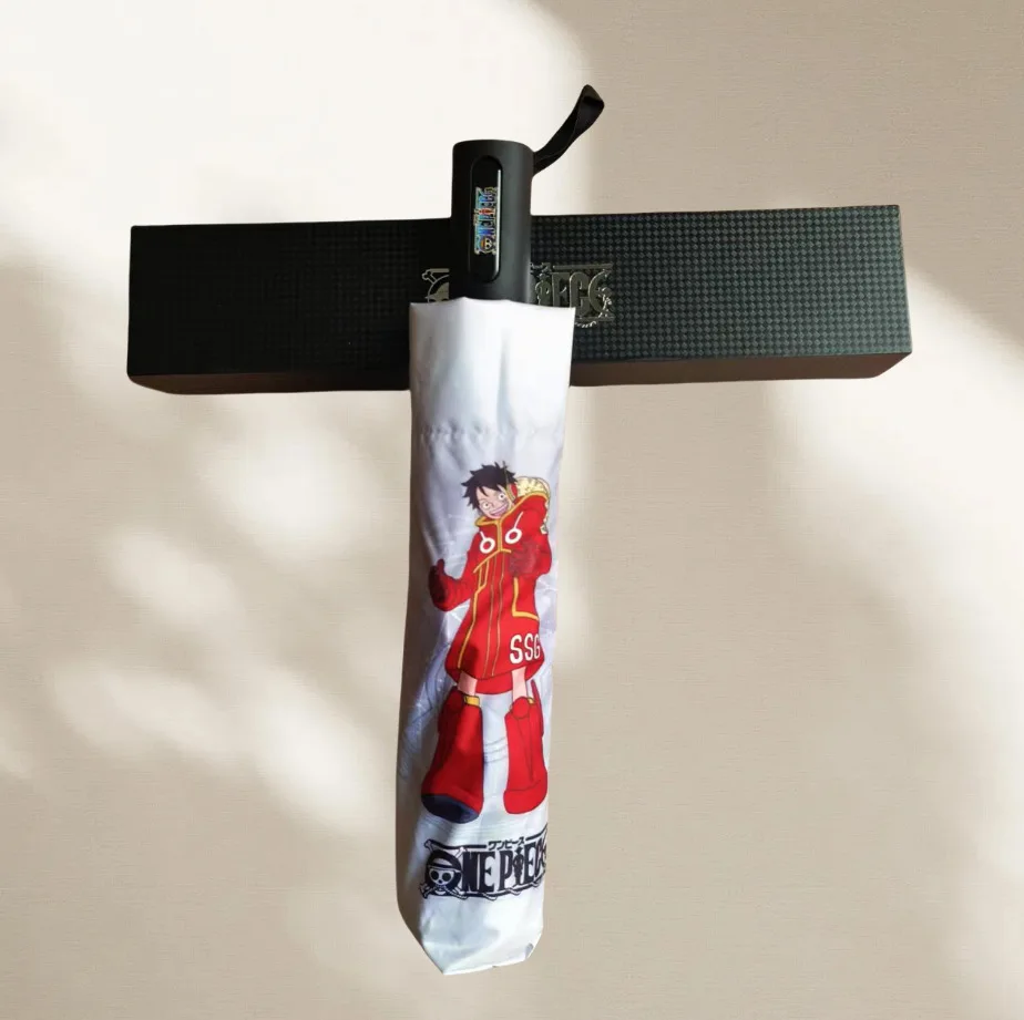 ร่มกันลมอัตโนมัติ 10 ก้าน ลายการ์ตูนอนิเมะวันพีซ หัวไข่ กันแดด ป้องกันรังสียูวี ร่มพับได้ อุปกรณ์กันฝน