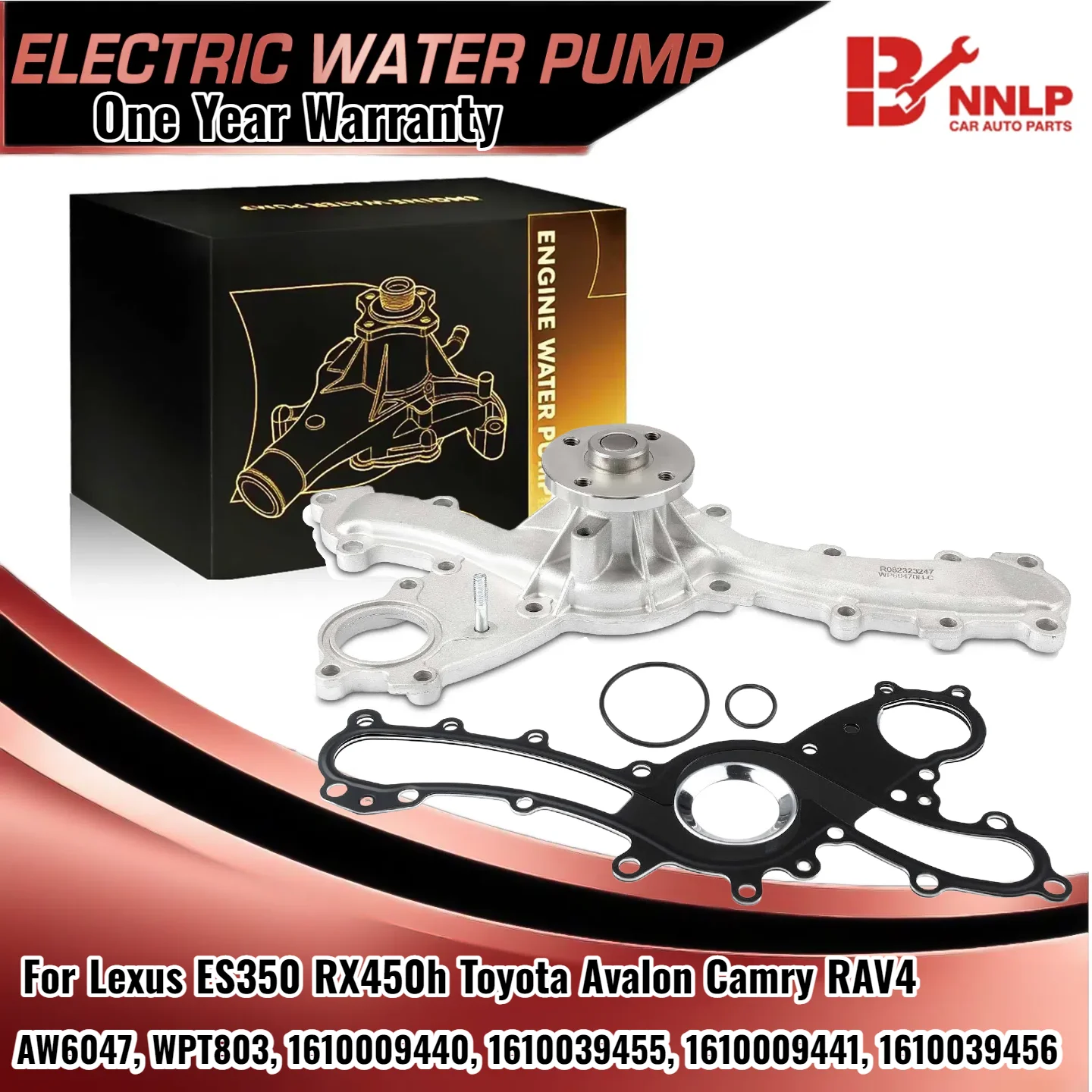 

Engine Water Pump with Gasket for Toyota Camry Highlander RAV4 Lexus ES350 3.5L AW6047 WPT803 1610009440, 1610039455, 1610009441