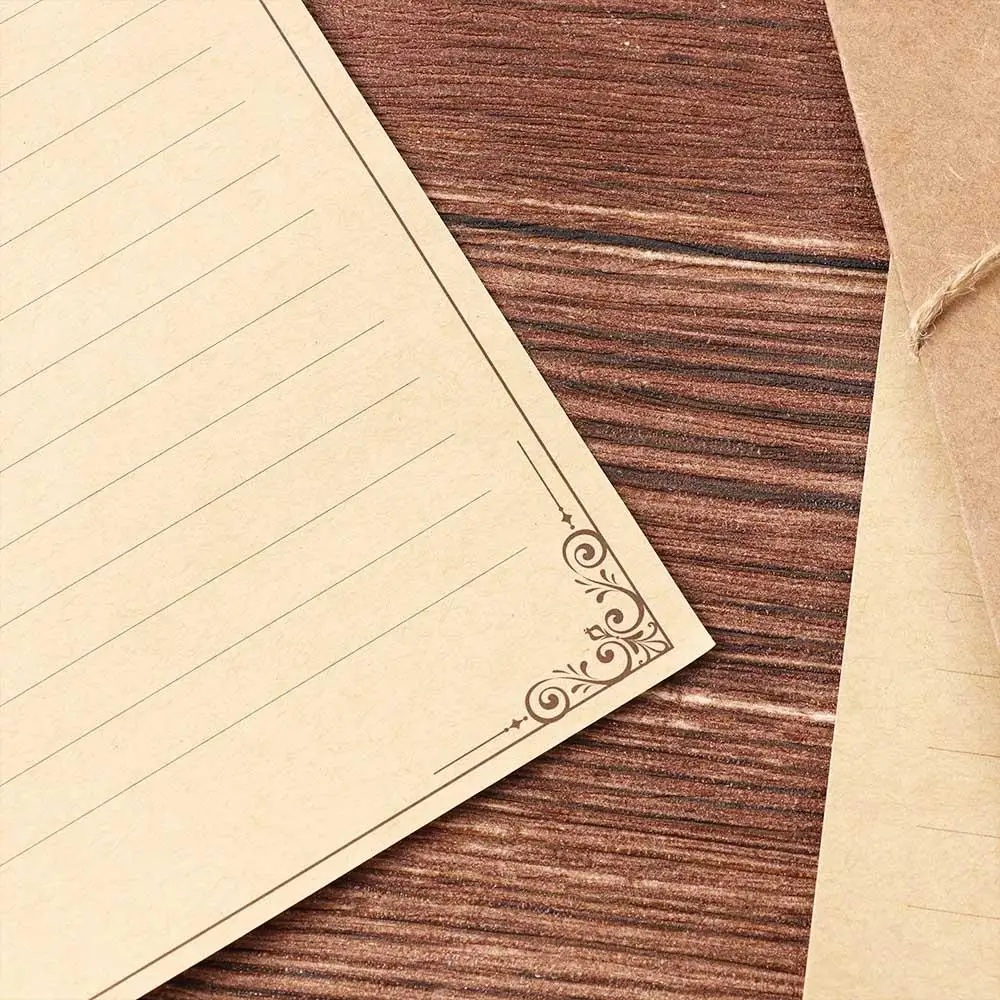 Day European Style Vintage Invitation Envelope Mailers Set Writing Paper Kraft Paper Envelope Envelopes Letter Paper Letter Pad