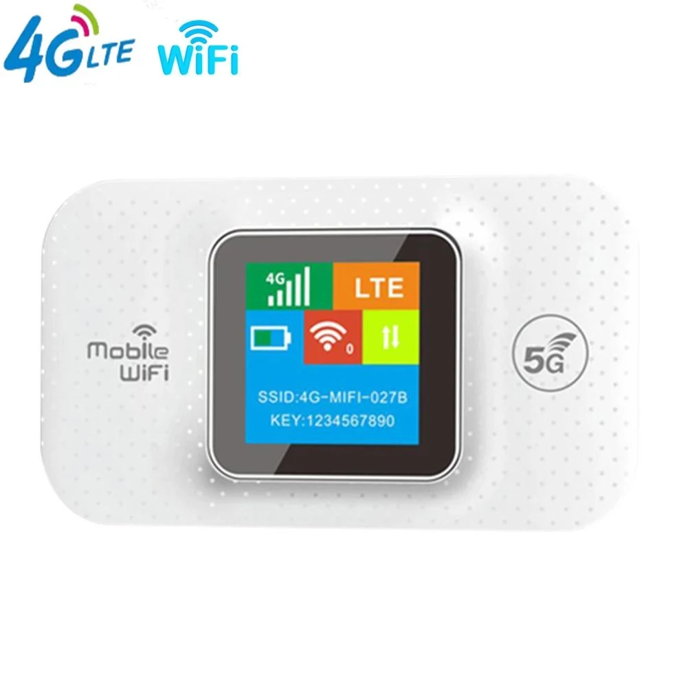 4G/5G Mobil WIFI Adatút-kijelölő 150mbps 4G LTE Drótnélküli Adatút-kijelölő 3000ma Hordozható Vágólap mifi Modem Mobil wifi Hotspot vel Szimuláció rty Bedobás